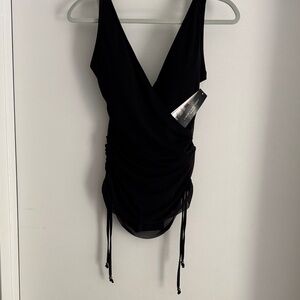 Carmen Marc Valvo Black One-Piece Swimsuit